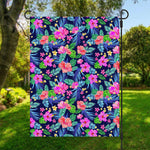 Hawaii Exotic Flowers Pattern Print Garden Flag