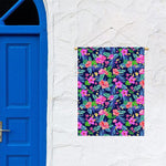 Hawaii Exotic Flowers Pattern Print Garden Flag