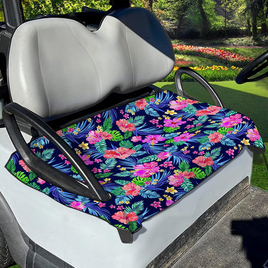 Hawaii Exotic Flowers Pattern Print Golf Cart Seat Cover