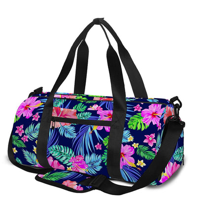 Hawaii Exotic Flowers Pattern Print Gym Bag