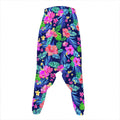Hawaii Exotic Flowers Pattern Print Hammer Pants