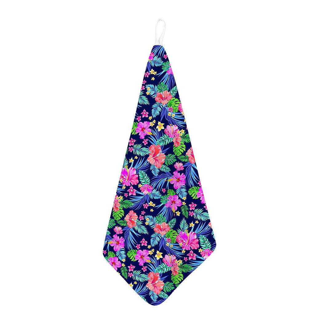 Hawaii Exotic Flowers Pattern Print Hand Towel