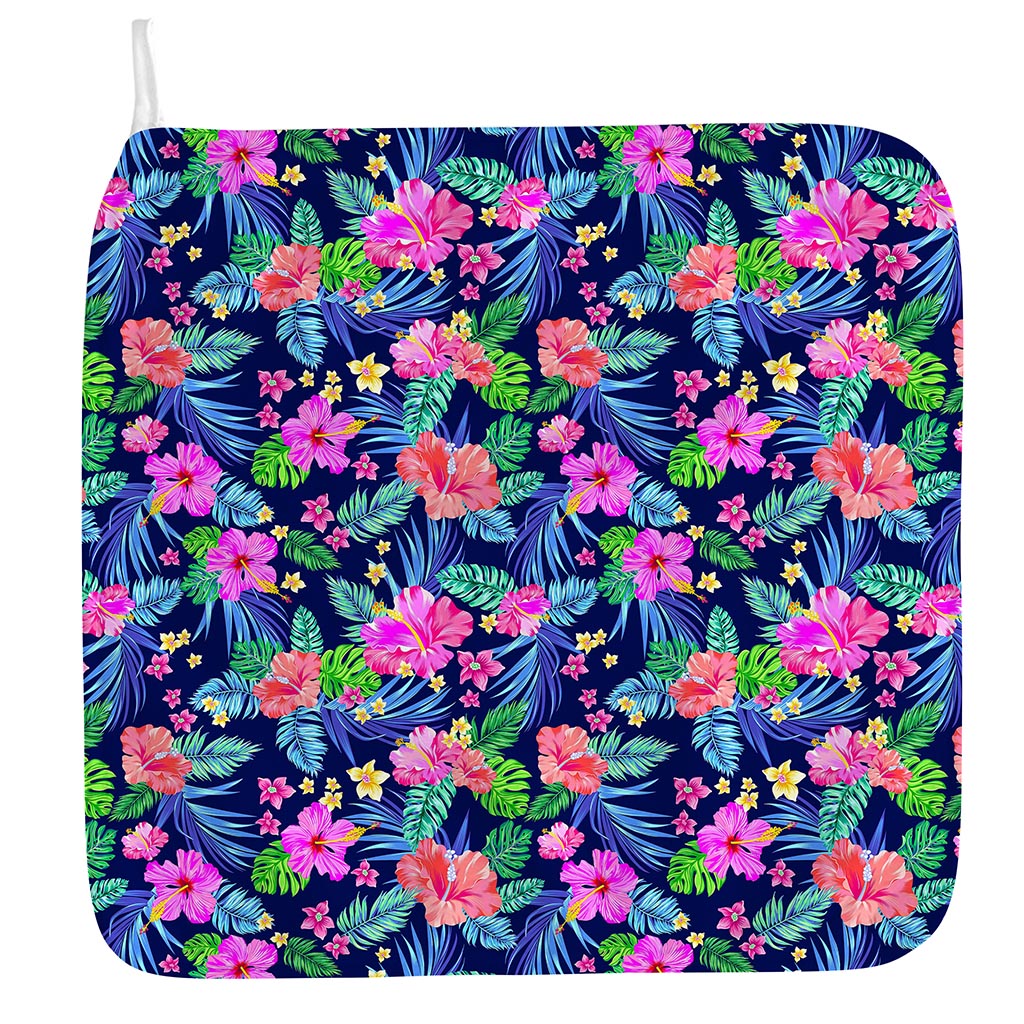 Hawaii Exotic Flowers Pattern Print Hand Towel