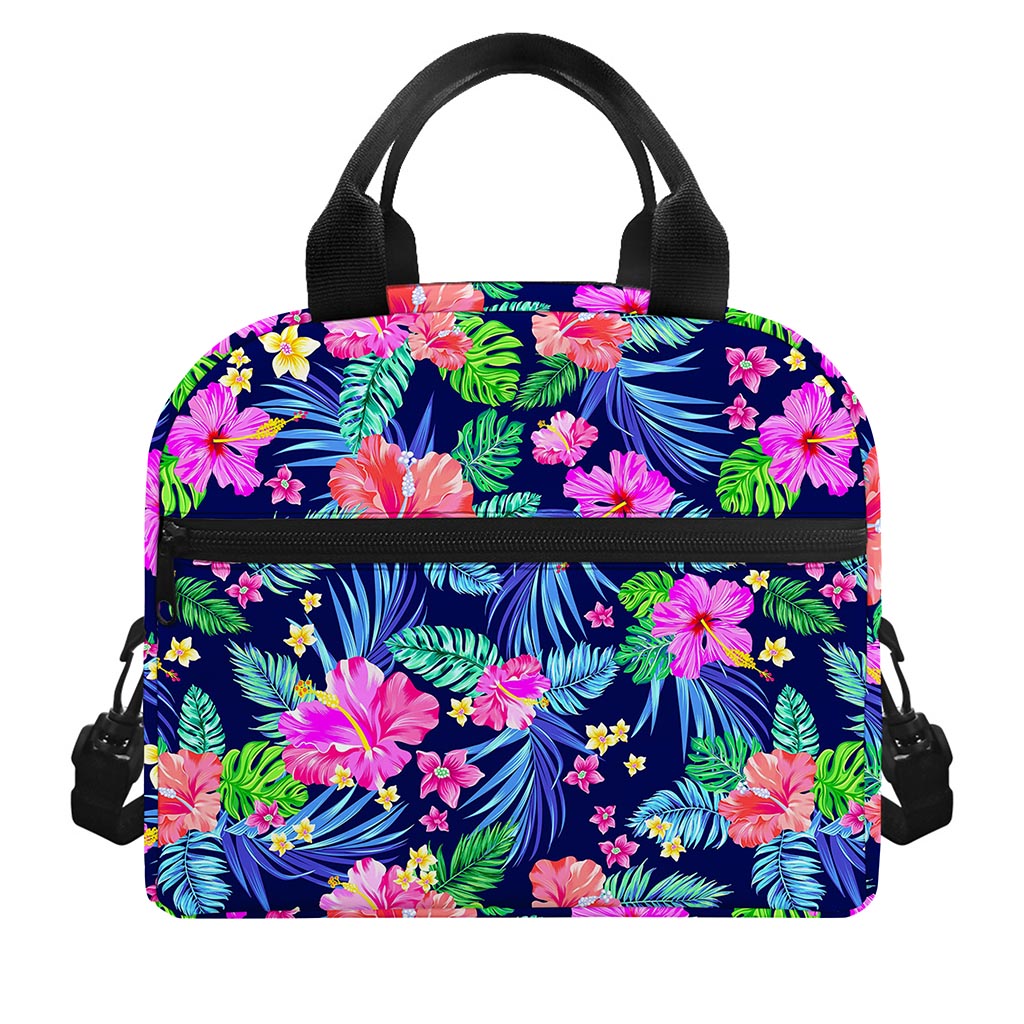 Hawaii Exotic Flowers Pattern Print Insulated Lunch Bag