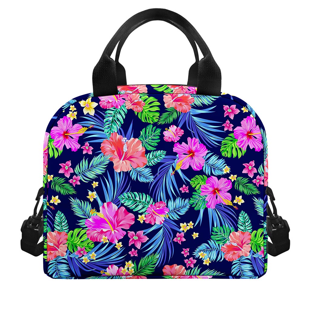 Hawaii Exotic Flowers Pattern Print Insulated Lunch Bag