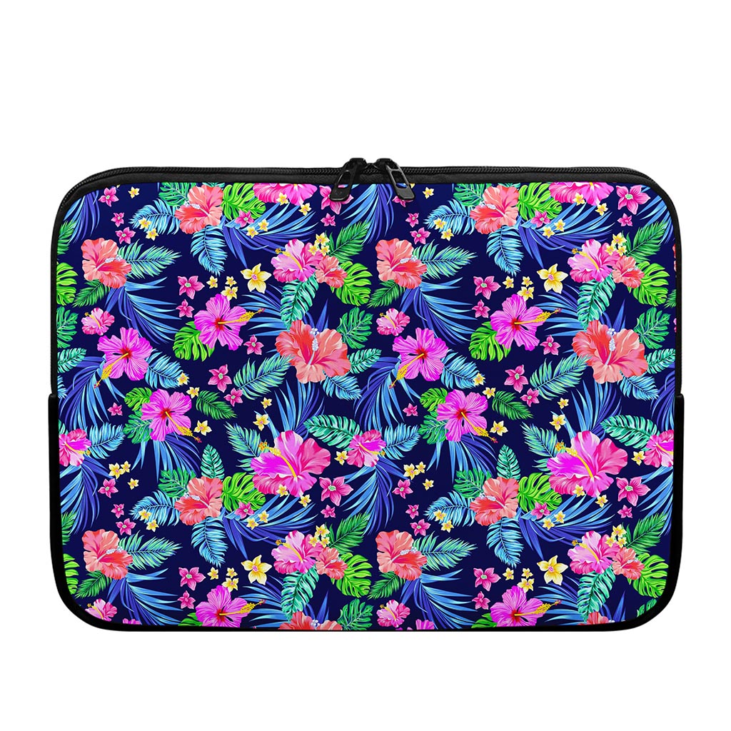 Hawaii Exotic Flowers Pattern Print Laptop Sleeve