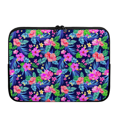 Hawaii Exotic Flowers Pattern Print Laptop Sleeve
