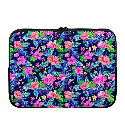 Hawaii Exotic Flowers Pattern Print Laptop Sleeve
