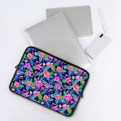 Hawaii Exotic Flowers Pattern Print Laptop Sleeve