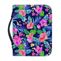 Hawaii Exotic Flowers Pattern Print Leather Bible Cover