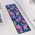 Hawaii Exotic Flowers Pattern Print Long Kitchen Mat