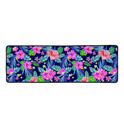 Hawaii Exotic Flowers Pattern Print Long Kitchen Mat