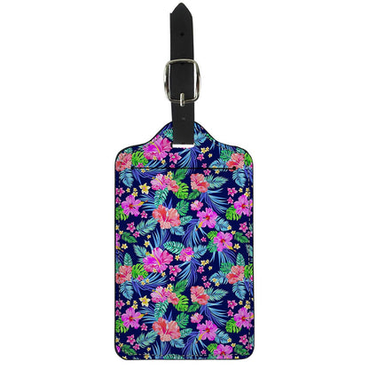 Hawaii Exotic Flowers Pattern Print Luggage Tag