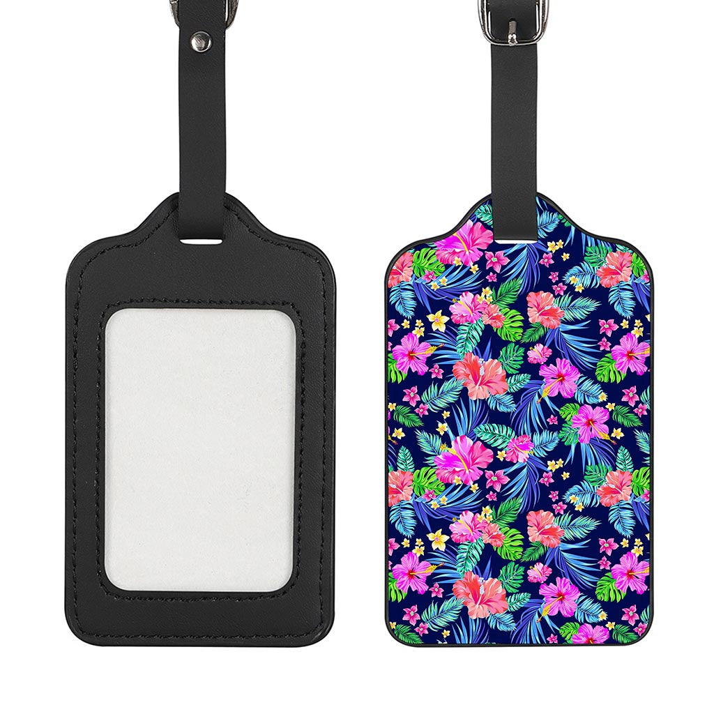 Hawaii Exotic Flowers Pattern Print Luggage Tag