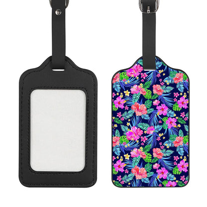 Hawaii Exotic Flowers Pattern Print Luggage Tag