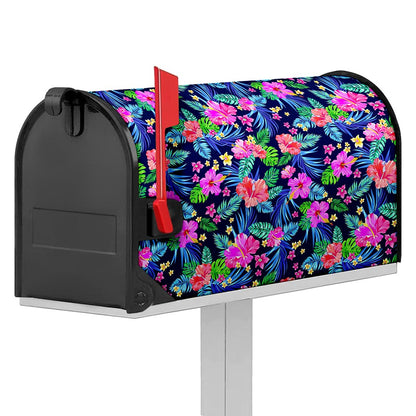 Hawaii Exotic Flowers Pattern Print Mailbox Cover
