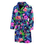 Hawaii Exotic Flowers Pattern Print Men's Bathrobe