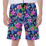 Hawaii Exotic Flowers Pattern Print Men's Beach Shorts