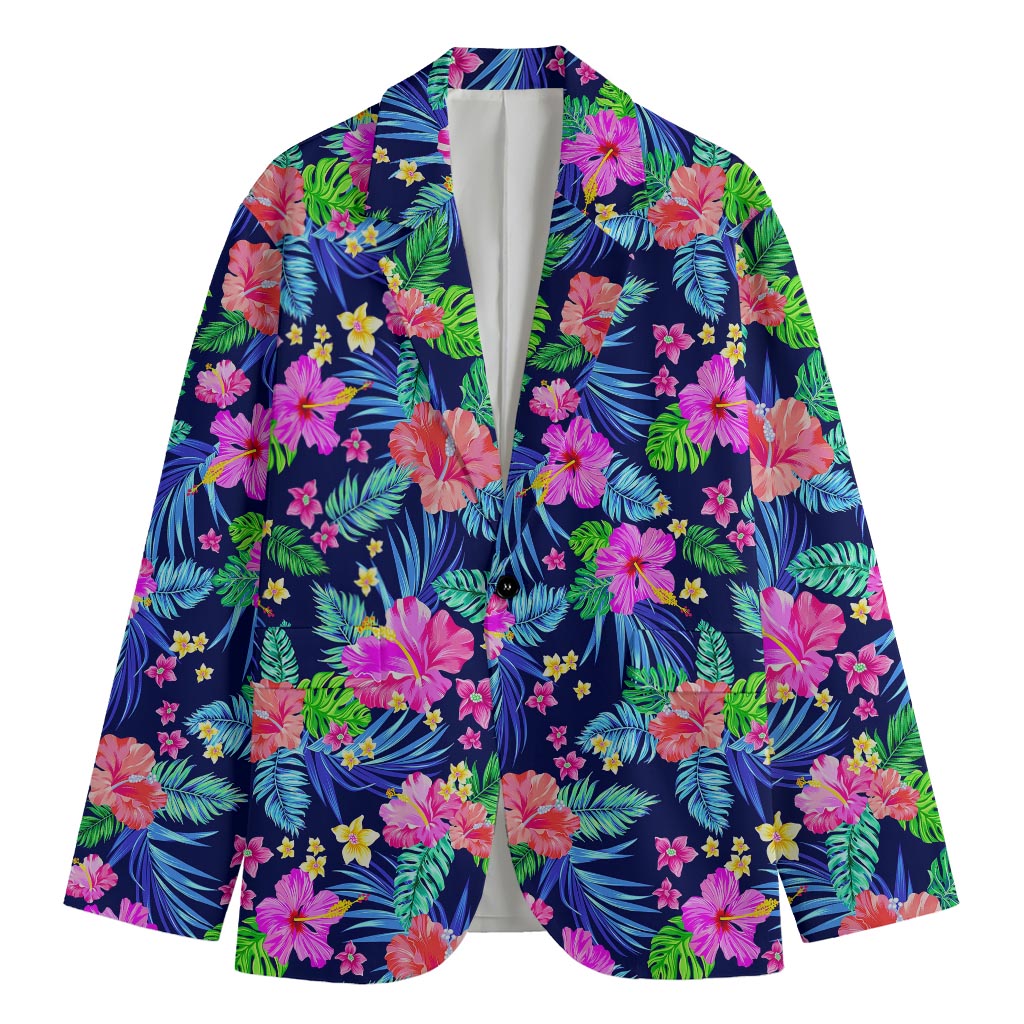Hawaii Exotic Flowers Pattern Print Men's Blazer