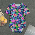 Hawaii Exotic Flowers Pattern Print Men's Bodysuit
