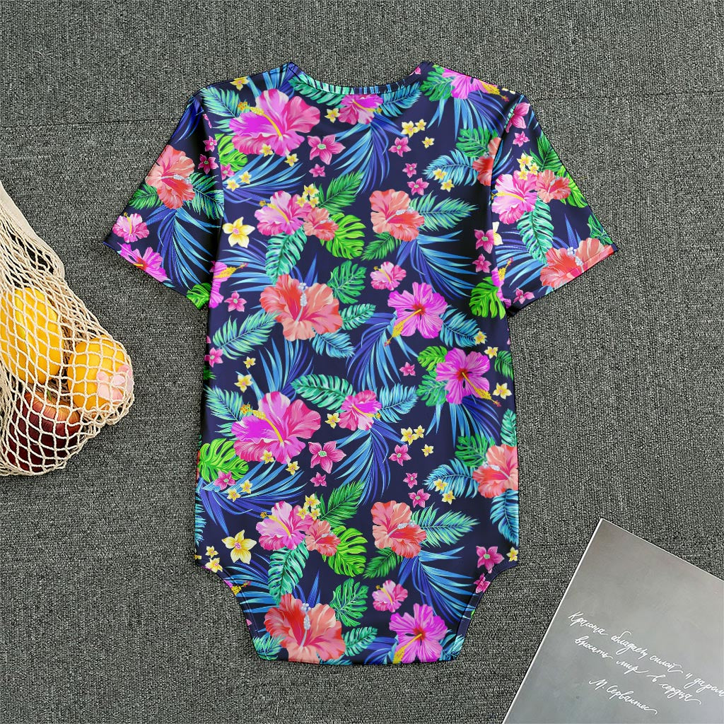 Hawaii Exotic Flowers Pattern Print Men's Bodysuit