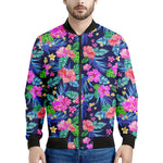 Hawaii Exotic Flowers Pattern Print Men's Bomber Jacket