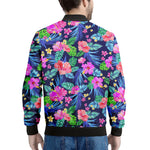 Hawaii Exotic Flowers Pattern Print Men's Bomber Jacket