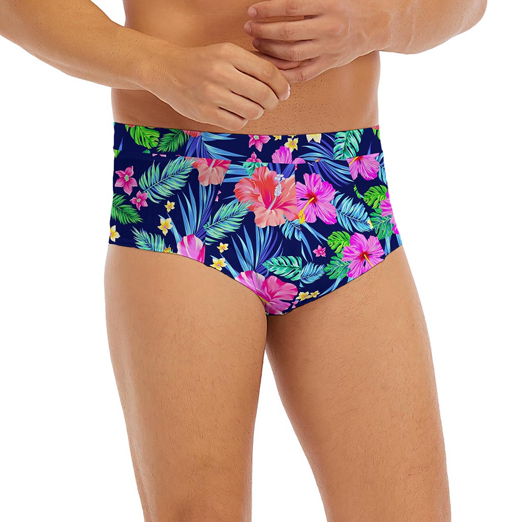 Hawaii Exotic Flowers Pattern Print Men's Briefs