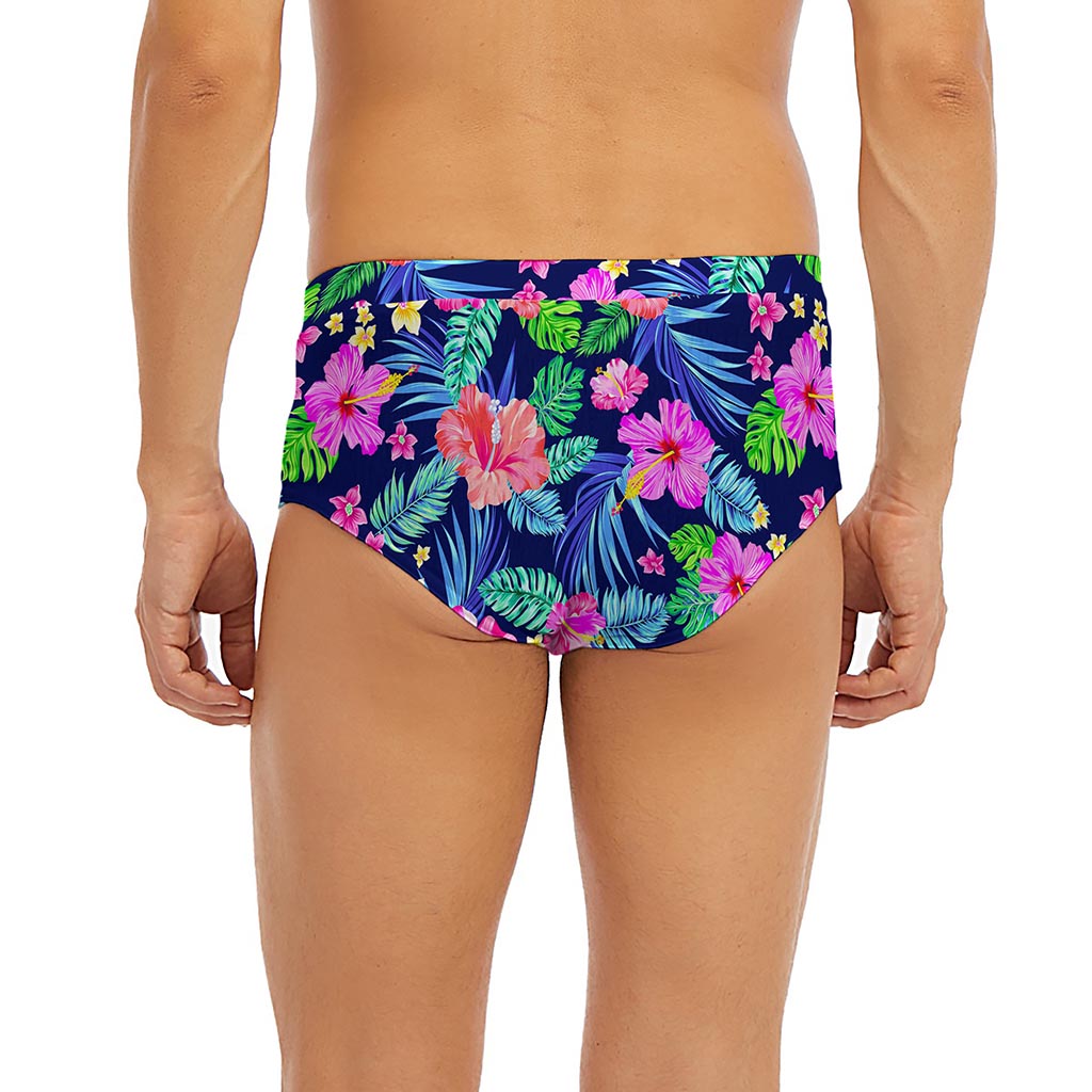 Hawaii Exotic Flowers Pattern Print Men's Briefs
