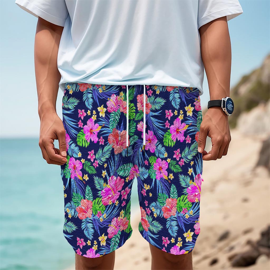 Hawaii Exotic Flowers Pattern Print Men's Cargo Shorts