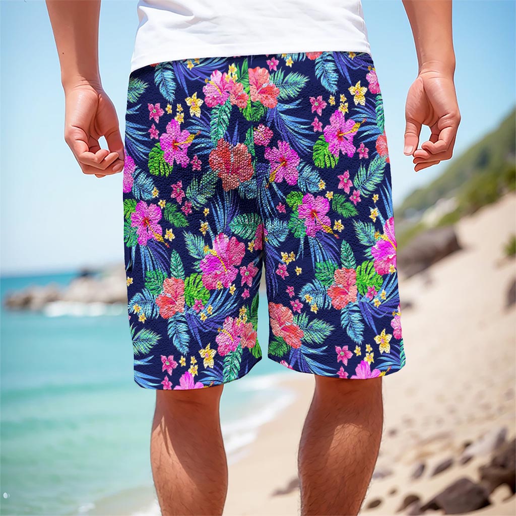 Hawaii Exotic Flowers Pattern Print Men's Cargo Shorts