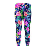 Hawaii Exotic Flowers Pattern Print Men's leggings