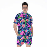 Hawaii Exotic Flowers Pattern Print Men's Rompers