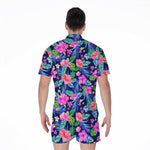 Hawaii Exotic Flowers Pattern Print Men's Rompers