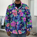 Hawaii Exotic Flowers Pattern Print Men's Shirt Jacket