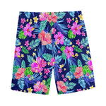 Hawaii Exotic Flowers Pattern Print Men's Sports Shorts