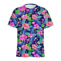 Hawaii Exotic Flowers Pattern Print Men's Athletic T-Shirt