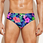 Hawaii Exotic Flowers Pattern Print Men's Swim Briefs