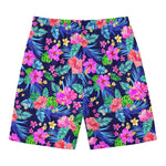 Hawaii Exotic Flowers Pattern Print Men's Swim Trunks