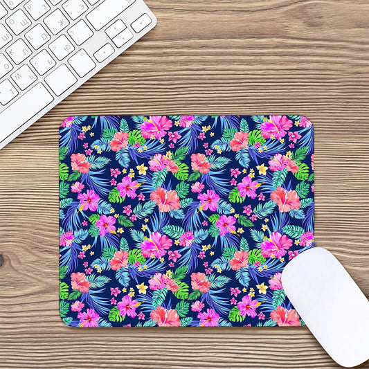 Hawaii Exotic Flowers Pattern Print Mouse Pad