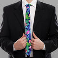Hawaii Exotic Flowers Pattern Print Necktie