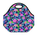 Hawaii Exotic Flowers Pattern Print Neoprene Lunch Bag