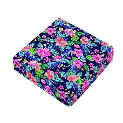 Hawaii Exotic Flowers Pattern Print Outdoor Seat Cushion Cover