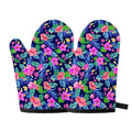 Hawaii Exotic Flowers Pattern Print Oven Mitts