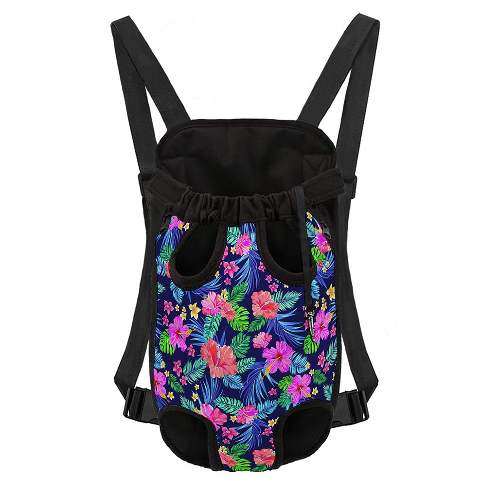 Hawaii Exotic Flowers Pattern Print Pet Carrier Backpack
