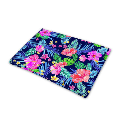 Hawaii Exotic Flowers Pattern Print Pet Cooling Mat Cover