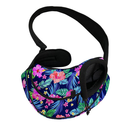 Hawaii Exotic Flowers Pattern Print Pet Sling Carrier