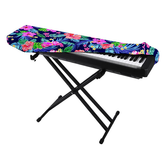Hawaii Exotic Flowers Pattern Print Piano Keyboard Cover