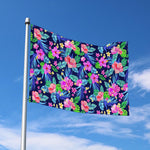 Hawaii Exotic Flowers Pattern Print Polyester Flag