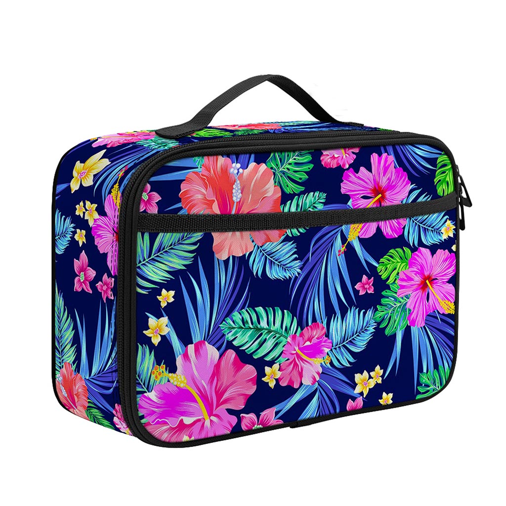 Hawaii Exotic Flowers Pattern Print Portable Lunch Bag